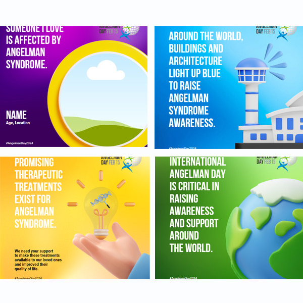 four social graphics to share on social media platforms